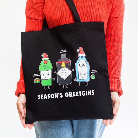 Funny Gin Christmas Tote Bag