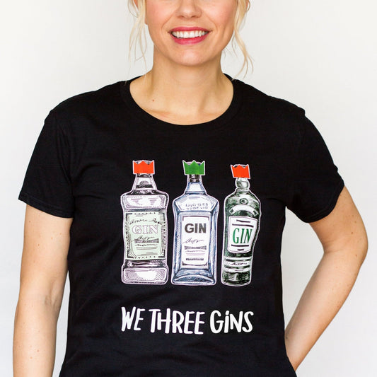 We Three Gins Ladies Christmas T-Shirt