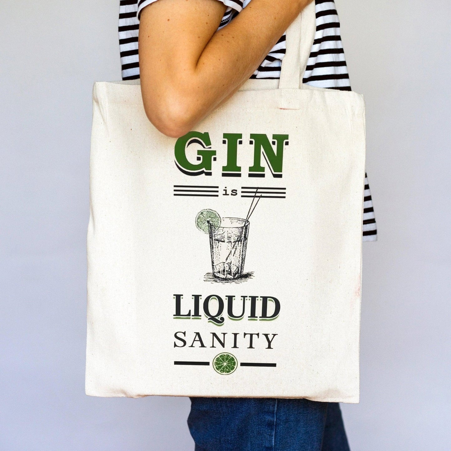 'Gin is Liquid Sanity' Tote Bag
