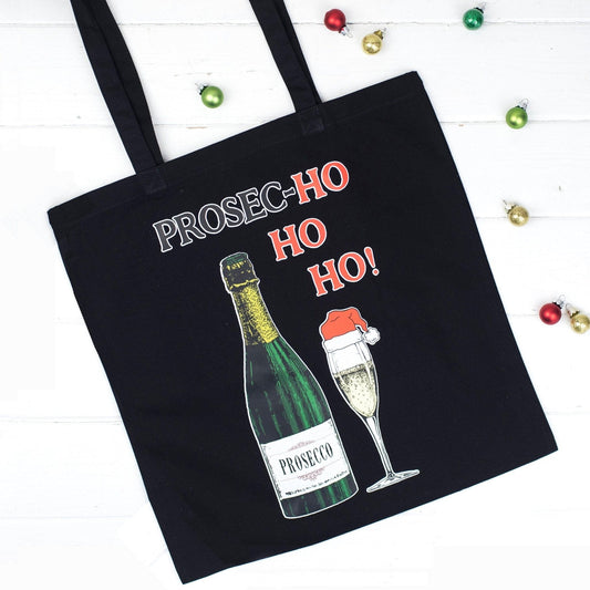 Prosecco Christmas Tote Bag